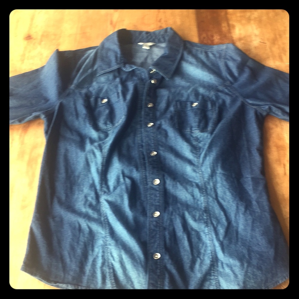Jean button down